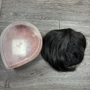Vintage Komachi 100% Human Hair Topper Dark Brown Made In Japan Wiglet